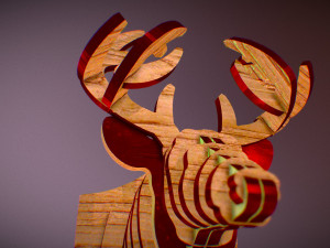 deer head pendant Modelo de Impressão 3D