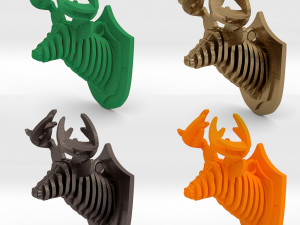 deer head pendant Modelo de Impressão 3D