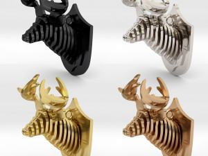 deer head pendant Modelo de Impressão 3D