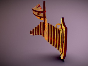 deer head pendant Modelo de Impressão 3D