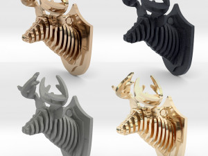 deer head pendant Modelo de Impressão 3D