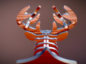 deer head pendant Modelo de Impressão 3D