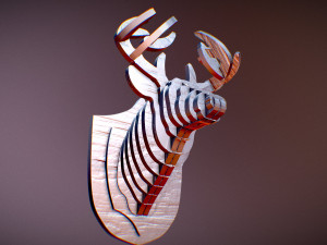 deer head pendant Modelo de Impressão 3D