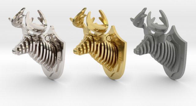 deer head pendant Modelo de Impressão 3D .c4d .max .obj .3ds .fbx .stl .blend 