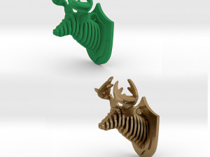 deer head pendant Modelo de Impressão 3D