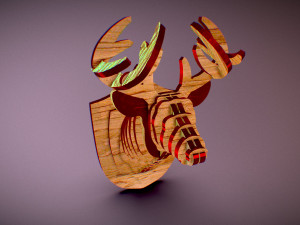 deer head pendant Modelo de Impressão 3D