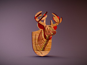 deer head pendant Modelo de Impressão 3D