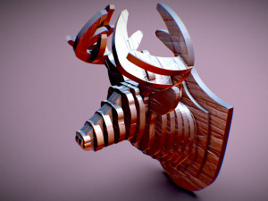 deer head pendant Modelo de Impressão 3D