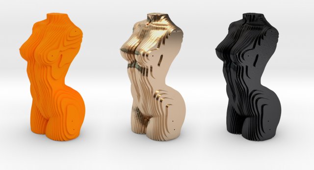 sliced female torso model 3D प्रिंट मॉडल .c4d .max .obj .3ds .fbx .stl .blend 