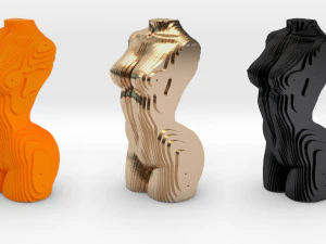 model batang tubuh wanita yang diiris Model Cetak 3D