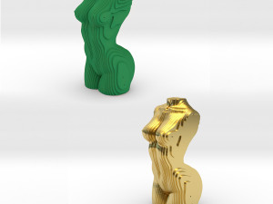 sliced female torso model 3D प्रिंट मॉडल