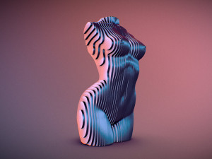 sliced female torso model 3D प्रिंट मॉडल