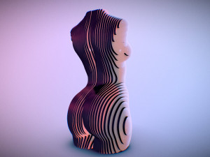 sliced female torso model 3D प्रिंट मॉडल
