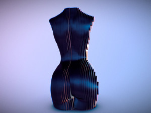 sliced female torso model 3D प्रिंट मॉडल