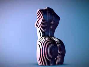 sliced female torso model 3D प्रिंट मॉडल