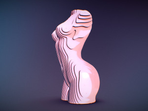 sliced female torso model 3D प्रिंट मॉडल