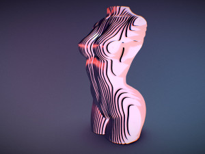 sliced female torso model 3D प्रिंट मॉडल