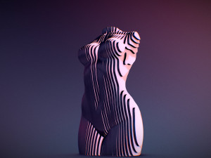 sliced female torso model 3D प्रिंट मॉडल