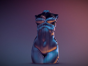 sliced female torso model 3D प्रिंट मॉडल