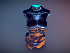 sliced female torso model 3D प्रिंट मॉडल