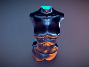sliced female torso model 3D Print Model