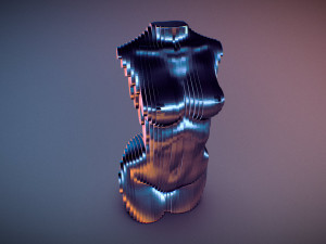 sliced female torso model 3D प्रिंट मॉडल