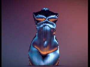 sliced female torso model 3D Print Model