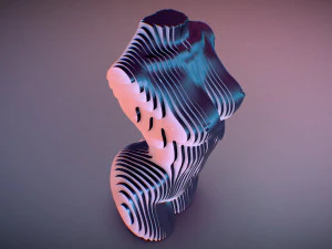 sliced female torso model 3D Print Model