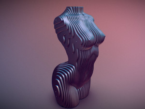 sliced female torso model 3D प्रिंट मॉडल