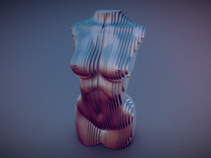 sliced female torso model 3D प्रिंट मॉडल