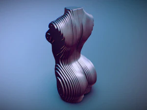 sliced female torso model 3D Print Model