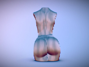 sliced female torso model 3D प्रिंट मॉडल