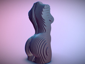 sliced female torso model 3D प्रिंट मॉडल