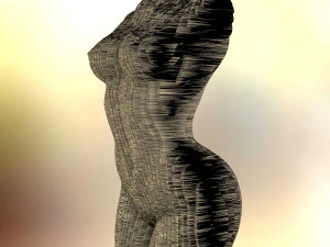 sliced female torso model 3D Print Model