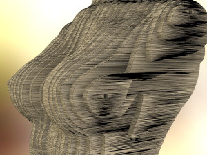 sliced female torso model 3D प्रिंट मॉडल