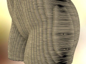 sliced female torso model 3D Print Model