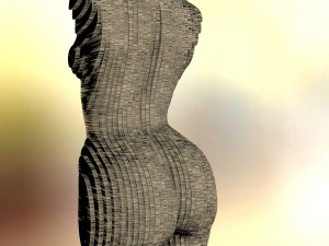 sliced female torso model 3D Print Model