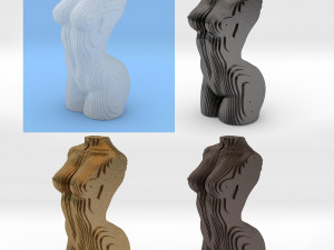 sliced female torso model 3D प्रिंट मॉडल