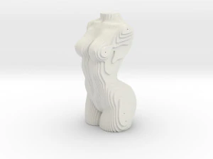 sliced female torso model 3D Print Model