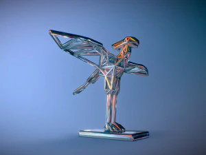 secretary bird adult male 3D Print Model