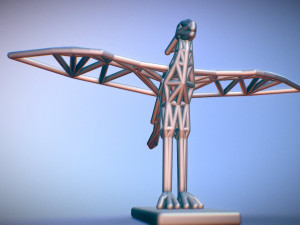 secretary bird adult male 3D Принт Модель
