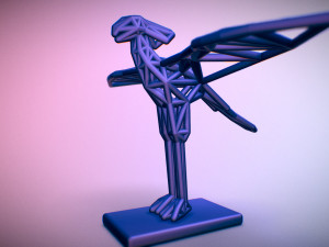 secretary bird adult male 3D Принт Модель