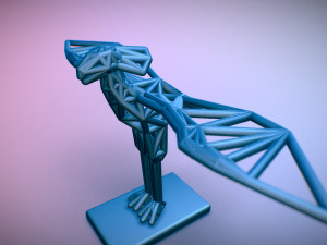 secretary bird adult male 3D Принт Модель