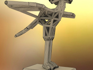 secretary bird adult male 3D Принт Модель