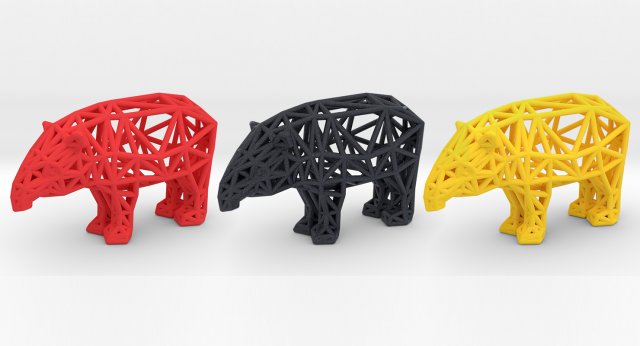 bairds tapir adult male 3D-printmodel .c4d .max .obj .3ds .fbx .stl .blend 