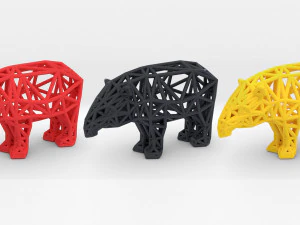 बेयर्ड्स टैपिर वयस्क पुरुष 3D प्रिंट मॉडल