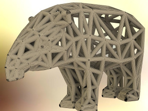 bairds tapir adult male 3D-printmodel