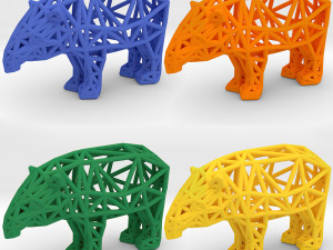 bairds tapir adult male 3D-printmodel