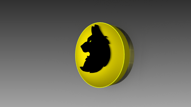 wolf logo 3D Model .c4d .max .obj .3ds .fbx .stl .blend 