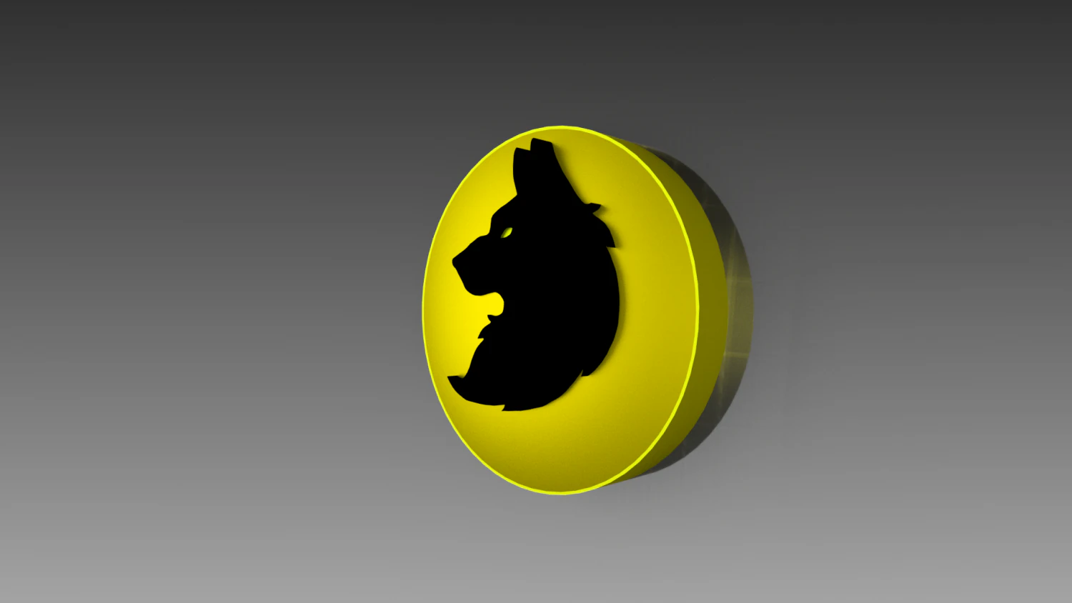 wolf logo 3D Model .c4d .max .obj .3ds .fbx .stl .blend